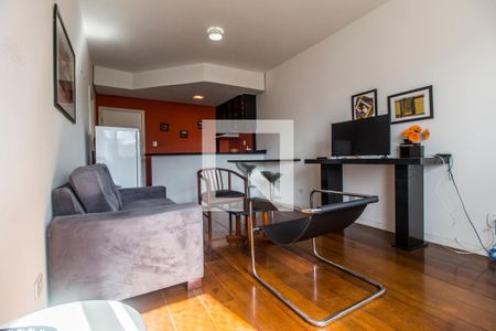 sala de apartamento para alugar com 1 quarto, 54m² em Alphaville Industrial, Barueri
