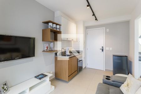 Sala/Cozinha de apartamento para alugar com 1 quarto, 31m² em Moema, São Paulo