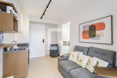 Sala/Cozinha de apartamento para alugar com 1 quarto, 31m² em Moema, São Paulo