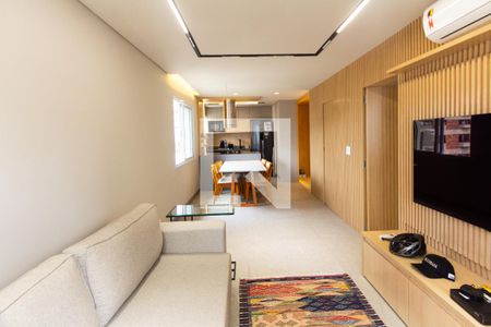 Sala de apartamento à venda com 1 quarto, 46m² em Vila Nova Conceição, São Paulo