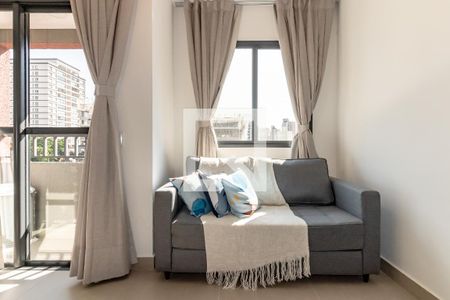 Sala-Quarto de apartamento à venda com 1 quarto, 27m² em Indianópolis, São Paulo