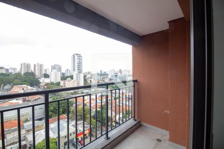 Varanda sala  de kitnet/studio à venda com 1 quarto, 28m² em Santo Amaro, São Paulo