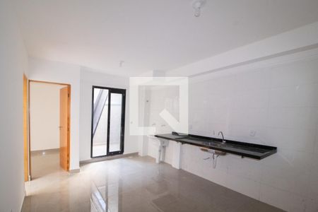 Sala e cozinha de apartamento para alugar com 2 quartos, 45m² em Vila Maria Alta, São Paulo