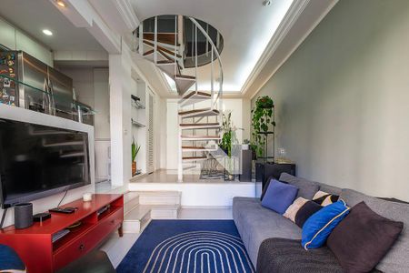 Sala/Cozinha de apartamento à venda com 1 quarto, 54m² em Cerqueira César, São Paulo