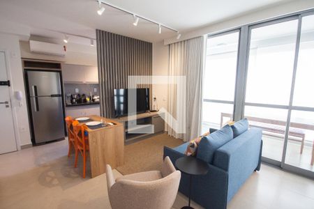 Sala de apartamento para alugar com 1 quarto, 53m² em Alto da Boa Vista, Ribeirão Preto