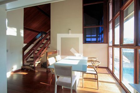 Sala de jantar de casa de condomínio para alugar com 4 quartos, 450m² em Itanhangá, Rio de Janeiro
