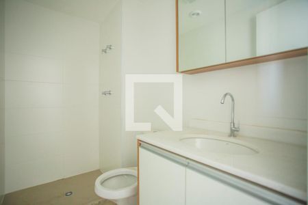 Banheiro de kitnet/studio para alugar com 1 quarto, 27m² em Mirandópolis, São Paulo