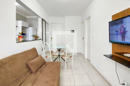 Sala de apartamento para alugar com 1 quarto, 50m² em Tupi, Praia Grande