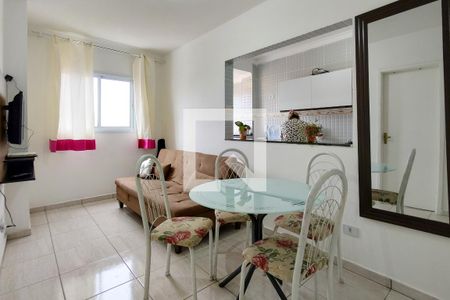 Sala de apartamento para alugar com 1 quarto, 50m² em Tupi, Praia Grande