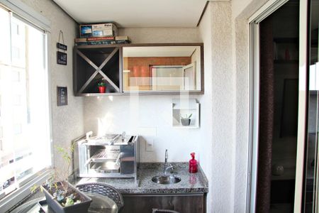 Varanda da Sala Gourmet de apartamento à venda com 2 quartos, 54m² em Jardim Imperador, Guarulhos