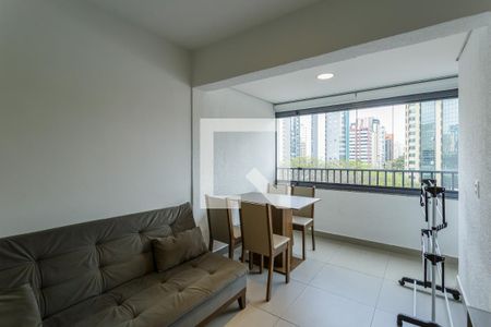 Sala de apartamento para alugar com 2 quartos, 41m² em Indianópolis, São Paulo