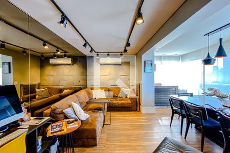 Sala  de apartamento à venda com 1 quarto, 80m² em Vila Regente Feijó, São Paulo