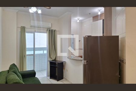 Sala de apartamento para alugar com 1 quarto, 39m² em Boqueirão, Praia Grande