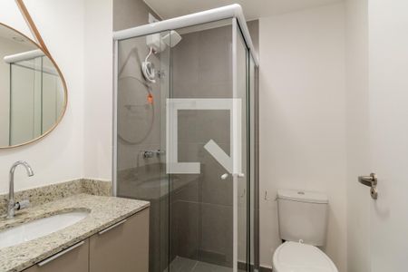 Banheiro de kitnet/studio para alugar com 1 quarto, 24m² em Santa Cecilia, São Paulo