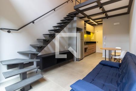 Sala/Cozinha de apartamento para alugar com 1 quarto, 43m² em Jardim das Bandeiras, São Paulo