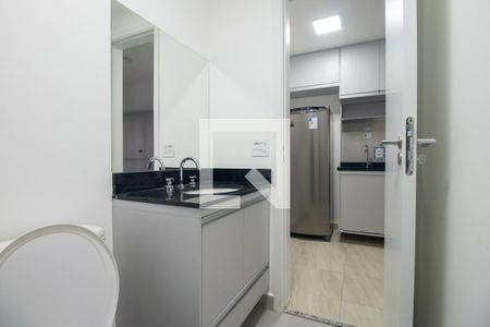 Banheiro de kitnet/studio à venda com 1 quarto, 27m² em Jardim das Acácias, São Paulo