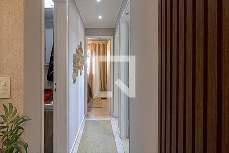 corredor para os comodos de apartamento à venda com 3 quartos, 75m² em Vila Caraguatá, São Paulo