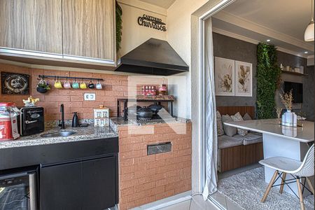 sacada com churrasqueira de apartamento à venda com 3 quartos, 75m² em Vila Caraguatá, São Paulo