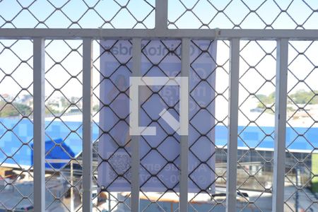 Apartamento para alugar com 54m², 2 quartos e sem vagaPlaca instalada na sacada do apartamento