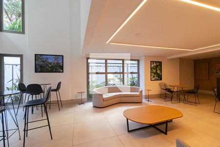 Studio para alugar com 25m², 1 quarto e sem vaga Studio para alugar com 25m², 1 quarto e sem vagaHall de entrada