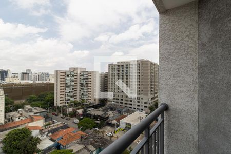 Varanda da Sala de apartamento à venda com 1 quarto, 27m² em Indianópolis, São Paulo