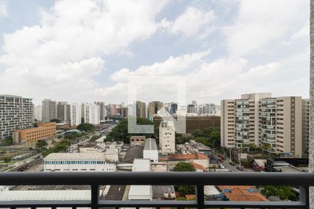 Varanda da Sala de apartamento à venda com 1 quarto, 27m² em Indianópolis, São Paulo