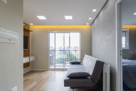 Sala - Varanda de apartamento à venda com 1 quarto, 27m² em Indianópolis, São Paulo