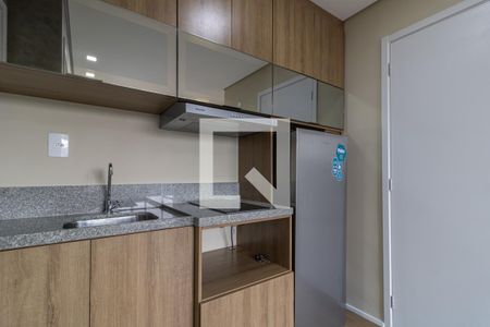 Cozinha de apartamento à venda com 1 quarto, 27m² em Indianópolis, São Paulo