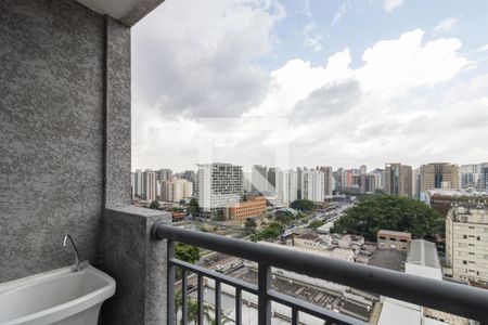 Varanda da Sala de apartamento à venda com 1 quarto, 27m² em Indianópolis, São Paulo