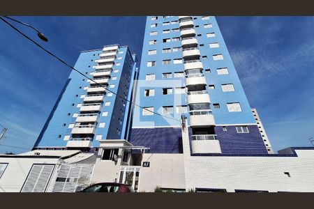 Fachada dos Blocos de apartamento para alugar com 1 quarto, 41m² em Maracanã, Praia Grande