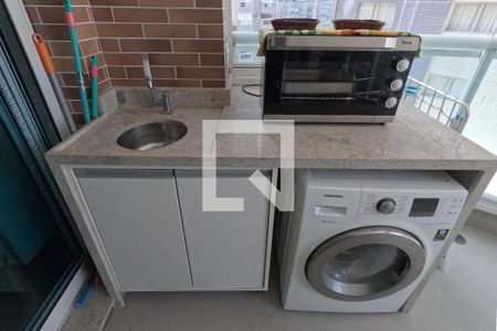 Varanda Gourmet de apartamento para alugar com 1 quarto, 42m² em Gonzaga, Santos