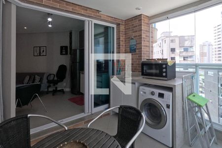 Varanda Gourmet de apartamento para alugar com 1 quarto, 42m² em Gonzaga, Santos