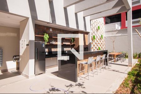 Área comum -Churrasqueira de apartamento para alugar com 1 quarto, 24m² em Pinheiros, São Paulo