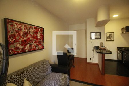 Sala de apartamento à venda com 1 quarto, 35m² em Moema, São Paulo