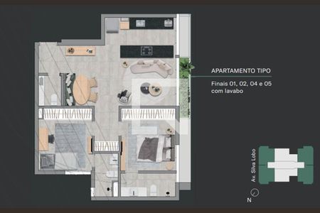 Apartamento à venda com 76m², 2 quartos e 1 vaga