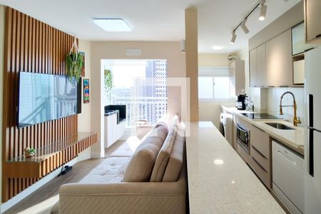 Sala de apartamento para alugar com 2 quartos, 47m² em Aviação, Praia Grande