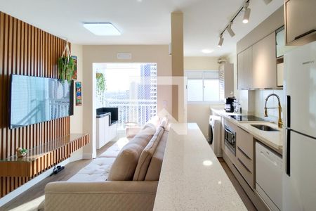 Sala de apartamento para alugar com 2 quartos, 47m² em Aviação, Praia Grande