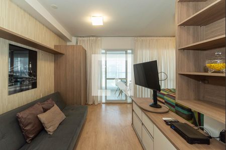 Sala de apartamento para alugar com 1 quarto, 33m² em Brooklin Paulista, São Paulo