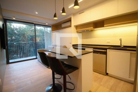 Sala de apartamento à venda com 1 quarto, 43m² em Jardim das Bandeiras, São Paulo