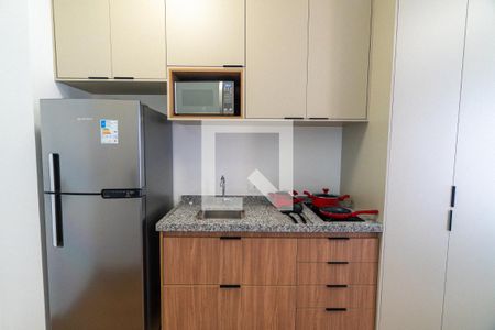 Cozinha de kitnet/studio para alugar com 1 quarto, 21m² em Vila Mariana, São Paulo