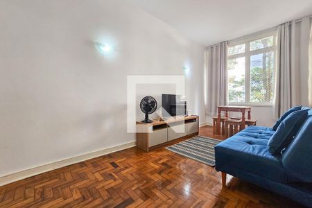 Sala de apartamento para alugar com 2 quartos, 70m² em Pitangueiras, Guarujá