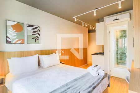 Sala/Quarto de kitnet/studio para alugar com 1 quarto, 25m² em Brooklin Paulista, São Paulo