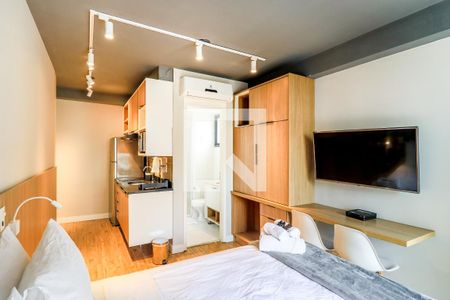 Sala/Quarto de kitnet/studio para alugar com 1 quarto, 25m² em Brooklin Paulista, São Paulo