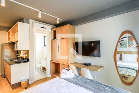 Sala/Quarto de kitnet/studio para alugar com 1 quarto, 25m² em Brooklin Paulista, São Paulo