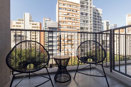 Varanda da Sala de apartamento à venda com 1 quarto, 36m² em Consolação, São Paulo