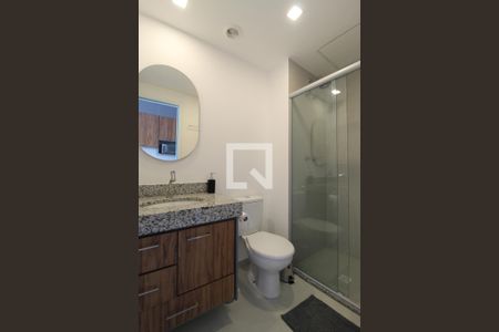 Banheiro de kitnet/studio à venda com 1 quarto, 24m² em Vila Nova Conceição, São Paulo