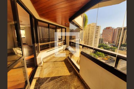 Varanda da Sala de apartamento para alugar com 4 quartos, 236m² em Indianópolis, São Paulo