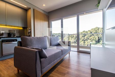 Sala de apartamento à venda com 1 quarto, 50m² em Residencial Trix Tamboré, Santana de Parnaíba