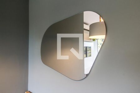 Detalhe Sala de apartamento à venda com 1 quarto, 50m² em Residencial Trix Tamboré, Santana de Parnaíba