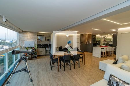 Sala de Estar/Jantar de apartamento à venda com 3 quartos, 137m² em Loteamento Alphaville Campinas, Campinas